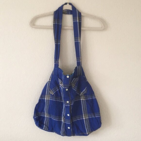 Y2K BOHO Bag Reversable Buttondown Shoulder Hobo - Picture 3 of 10